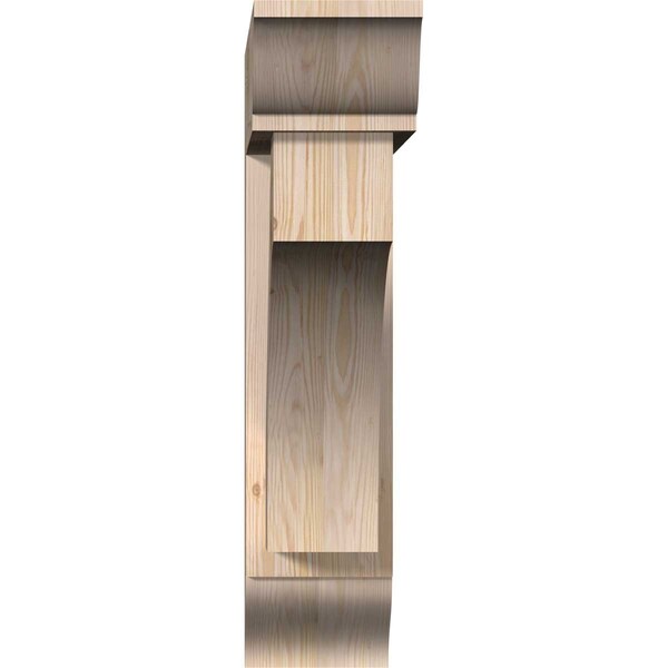 Westlake Traditional Smooth Bracket W/ Offset Brace, Douglas Fir, 7 1/2W X 32D X 32H